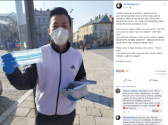 Người Việt ở Séc phân phát, ủng hộ khẩu trang miễn phí