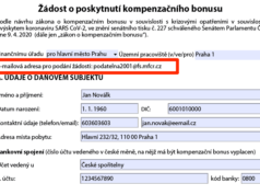 Lạm dụng xin gói bonus 25 000 Kč cho người kinh doanh cá thể trong thời covid-19