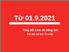 Thay đổi trình độ tiếng Séc khi xin cư trú Trvalý