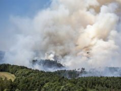 Cháy lớn ở Vườn quốc gia České Švýcarsko lan mạnh sang Đức
