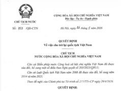 THÔNG TIN VỀ VIỆC XIN TRỞ LẠI QUỐC TỊCH VIỆT NAM